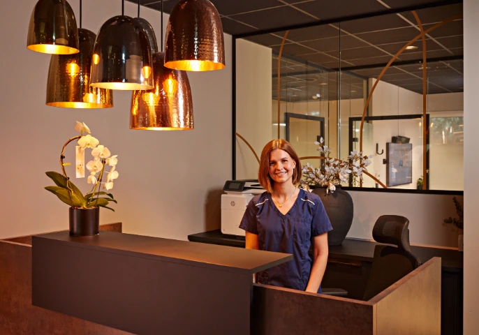Receptionen hos Fagerholt Tannlegesenter i Kristiansand